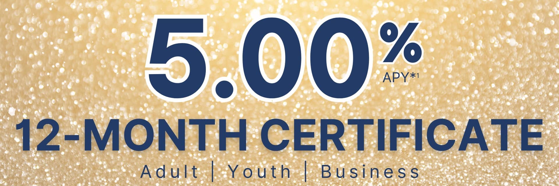 5.00% APY 12 month certificate for adults, youth and businesses at Armco Credit Union